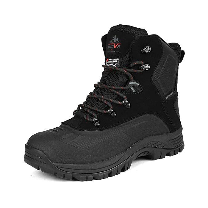 NORTIV 8 Men's 170411 Insulated Waterproof Construction Hiking Winter Snow Boots