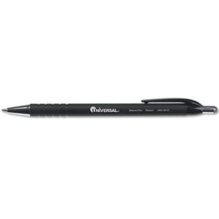Universal 15510 Comfort Grip Ballpoint Retractable Pen, Black Ink, Medium, Dozen