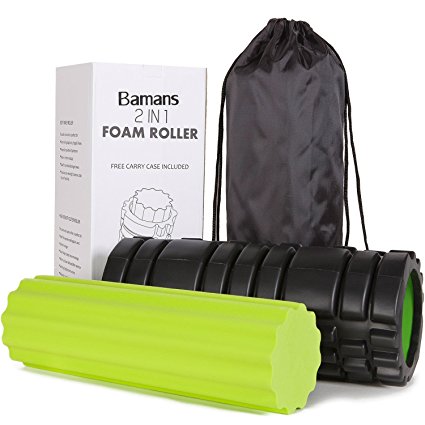 Foam Roller High Density Trigger Point For Muscles And Back Physical Massage Therapy, 2-In-1 Foam rollers, Carry case