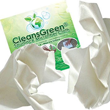 Microfiber Cleaning Cloth (2) Premium Towel, Wipes, Rags, Pads | Streak, Lint and Chemical Free; Best for Glass, Electronics, Car Detailing, Garage, Gun | CleansGreen Cloths are Reusable or Disposable