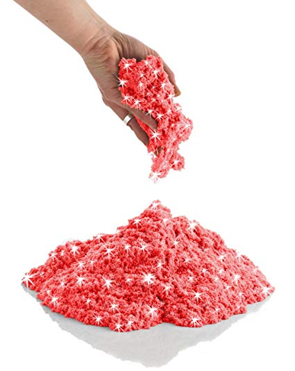 CoolSand Sparkling Red Garnet 2 Pound Refill Pack - Moldable Indoor Play Sand in Resealable Bag