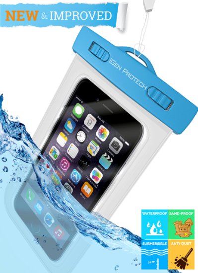 Universal Waterproof iPhone Case - Snowproof, Waterproof iPhone 6 Case, Dirtproof Cover Bag For iPhone 6 Plus Waterproof Case 5.5, IPX8 Certified Up To 9ft- Best Floating Waterproof Casing