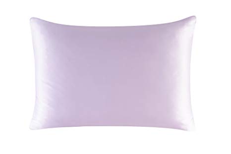 Townssilk Both Side 100% 16mm Silk Pillowcase Toddler Size Pillow Case Cover with Hidden Zipper Lavender
