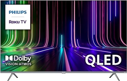Philips Roku TV 65" 4K QLED Ultra HD Dolby Vision HDR 7800 Series Smart TV (65PUL7823/F6), Alexa Compatible, Dolby Atmos