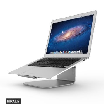 HIRALY U3 10"-17" Aluminum Rise Laptop Stand for Macbook / Laptops /Notebooks /Tablets (Sliver)