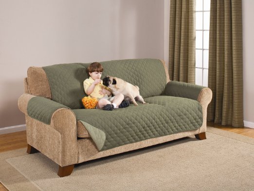 Deluxe Reversible Sofa Furniture Protector, Olive / Sage