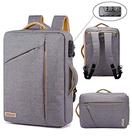 Laptop Backpack,Laptop Travel Backpack for Men Women, Professional Anti Theft Slim 17 Inch Lightweight Computer Backpack Rucksack Laptop, Multi-Function 3 in 1 Water Resistant Briefcase for Notebook A