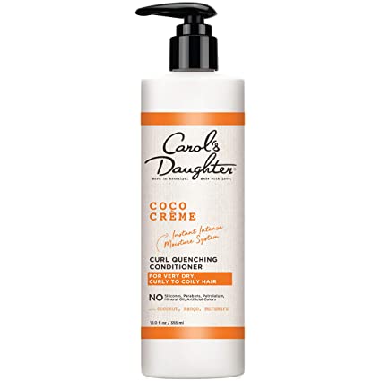Curly Hair Products by Carol's Daughter, Coco Creme Curl Quenching Conditioner for Very Dry Hair, with Coconut Oil, Paraben Free Hair Conditioner for Curly Hair, 12 Fl Oz (Packaging May Vary)