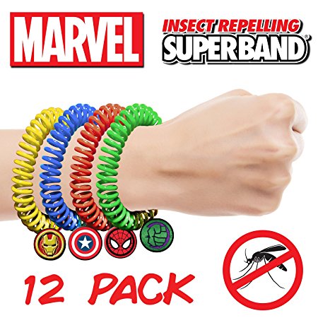 Superband MARVEL AVENGER Superbands - Insect Repelling Wristbands With AWESOME Superhero Charms! (12)