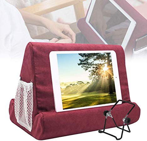 Soft Pillow for iPads,Phone Pillow Lap Stand Used On Bed, Desk, Car, Sofa, Lap, Floor, Couch, Multi Angle Soft Pillow (Coffee)