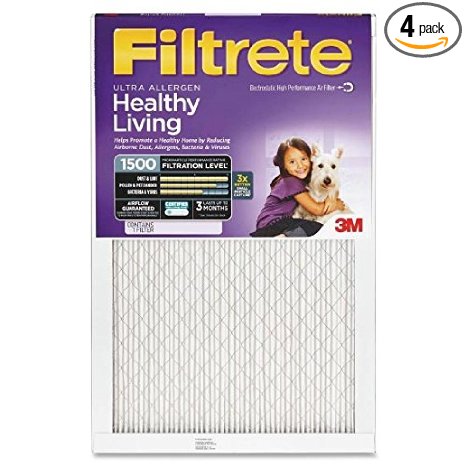 Filtrete 1250 Ultra Allergen 20x20x1 Filter (4 Pack)