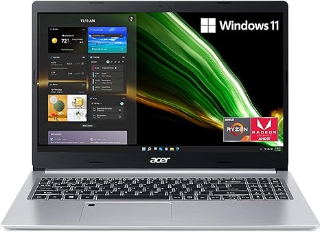 acer 2023 Aspire 5 15.6” FHD IPS Laptop 4-Core AMD Ryzen 7 3700U Radeon RX Vega 10 Graphics 12GB DDR4 1TB NVMe SSD WiFi AX RJ45 HDMI USB-C Backlit Keyboard Fingerprint Windows 11 Home w/RE USB