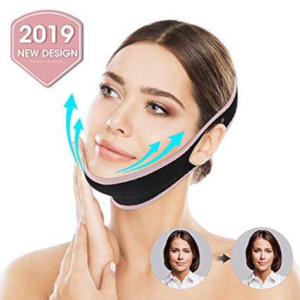 OUTERDO Facial Slimming Strap, Pain-Free Face-Lifting Bandage -V Line Lifting Chin Strap for Women Eliminates Sagging Skin Lifting Firming Anti Aging