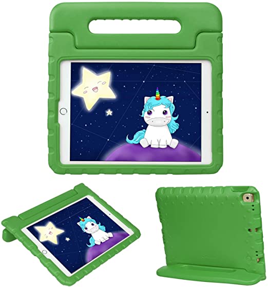 HDE iPad 7th Generation Case for Kids – iPad 10.2 inch 2019 Case for Kids Shock Proof Protective Light Weight Cover with Handle Stand for 2019 Apple iPad 10.2 - Green