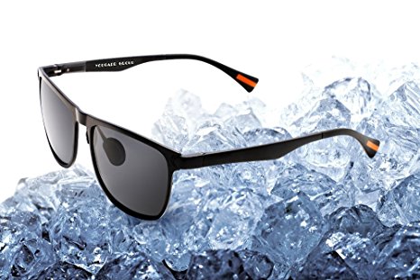Yougarr Group Retro Wayfarer Sunglasses Polarized Metal Frame for men women