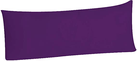 Body Pillowcase Brushed Microfiber, Body Pillowcase (Purple, 20x54 Body Pillowcase)