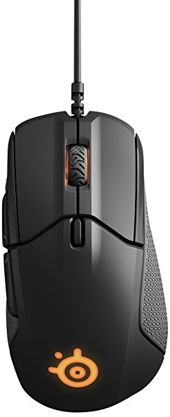 SteelSeries Rival 310, Optical Gaming Mouse, RGB Illumination, 6 Buttons, Rubber Sides, On-Board Memory (PC / Mac) - Black