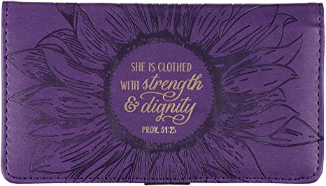 Checkbook Cover Strength & Dignity Purple Prov. 31:25