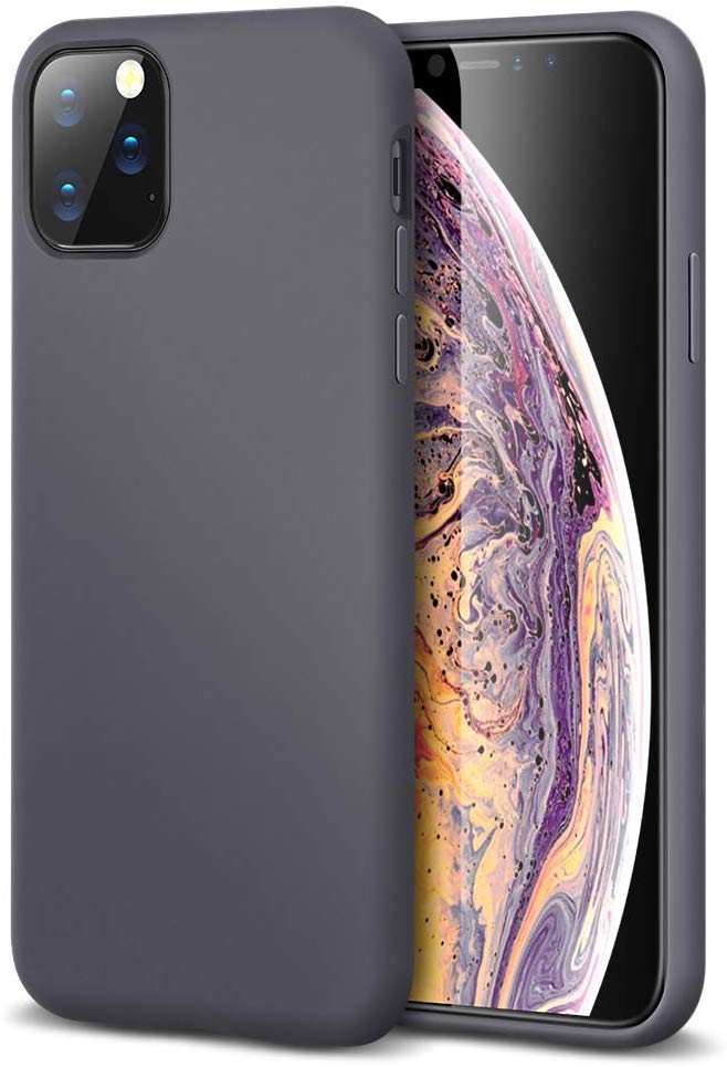 ESR Yippee Color Soft Case for iPhone 11 Pro, Liquid Silicone Rubber Case Cover [Comfortable Grip] [Screen & Camera Protection] [Velvety-Soft Lining] [Shock-Absorbing] for iPhone 11 Pro, Gray