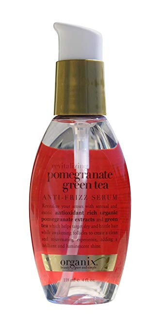 Organix Revitalizing Anti-Frizz Serum, Pomegranate Green Tea, 4 Ounce