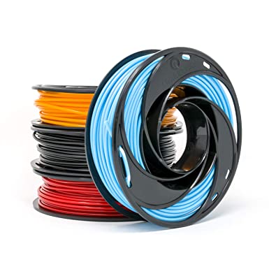Gizmo Dorks Low Odor ABS 3D Printer Filament 1.75mm 200g Sample Pack - Black, Sky Blue, Orange, Red