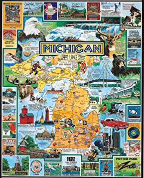 White Mountain Puzzles Best of Michigan - 1000 Piece Jigsaw Puzzle