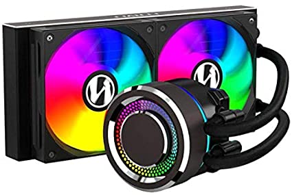 LIAN LI Galahad AIO240 RGB Black-Dual 120mm Addressable RGB Fans AIO CPU Liquid Cooler