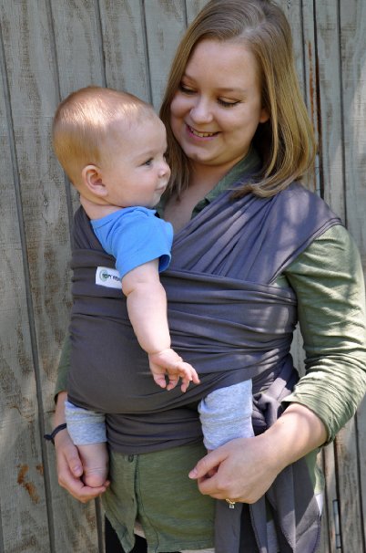 Sleepy Wrap - Gray - Comfortable Cotton Baby Wrap Carrier Designed for Newborns to 35lbs