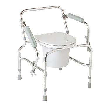 Medline Steel Drop-Arm Commode