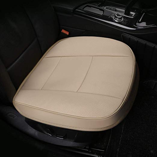 Microfiber Leather Car Seat Cushion Covers,Car Seat Pad Protector,Suit Most Cars, SUV,1 single piece (Brown)