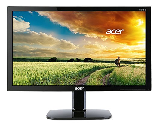 Acer 23.6" Widescreen LCD Monitor Display Full HD 1920 x 1080 5 ms TN|KA240HQ (Certified Refurbished)