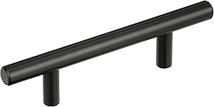 Amerock Bar Pulls 3 inch (76mm) Center-to-Center Matte Black Cabinet Pull, BP40515MB