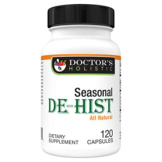 Seasonal De Hist Natural Antihistamine - 120 Capsules | Allergy Relief | Histamine Blocker with Quercetin, Stinging Nettle, Bromelain, N-Acetyl-L-Cysteine & Vitamin C | Compare to Natural D-Hist