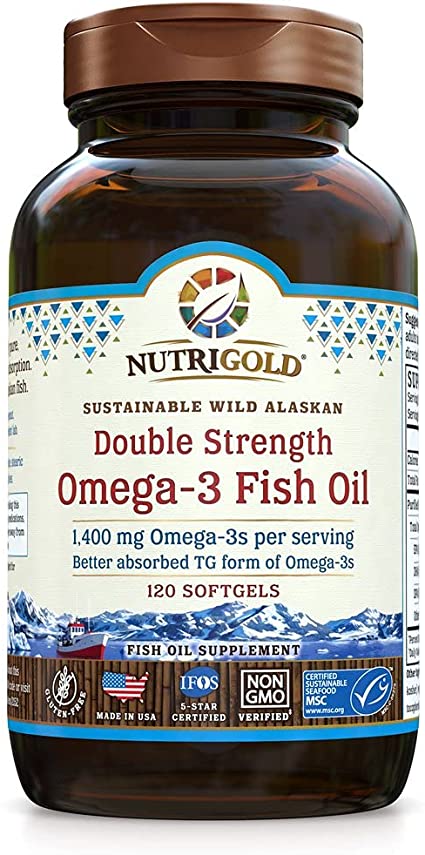 Double Strength Omega3 Fish Oil 1,400 MG (120 Softgels)