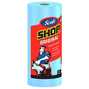 Scott Shop Towels Original (75147), Blue, 55 Sheets / Standard Roll, 12 Rolls / Case, 660 Towels / Case