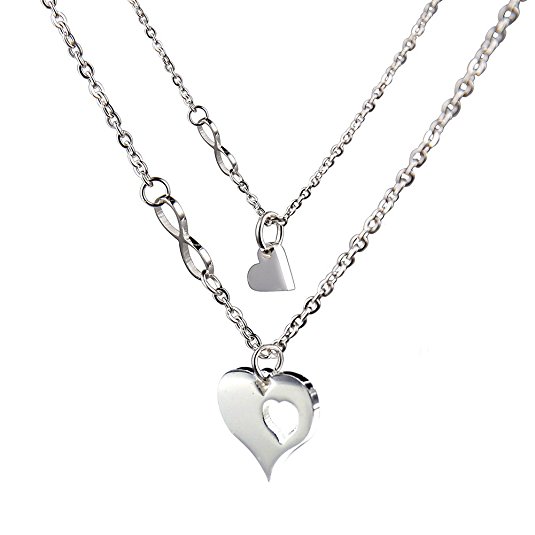 O.RIYA Mother's Day Gifts From Daughter，the Love Between Mother and Daughter Is Forever Necklace Jewelry with Heart Charm Pendant