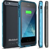 Apple MFi Certified MobilePal SlimFit 3100mAh 47 iPhone 66s Battery Charging Power Case with 2x Color Frames Full iOS Compatibility  1-Year Warranty Black  Blue and Clear Frames