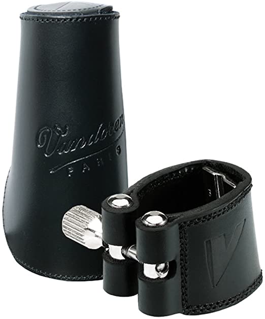Vandoren LC21L Leather Ligature and Leather Cap for Bb Clarinet with 3 Interchangeable Pressure Plates