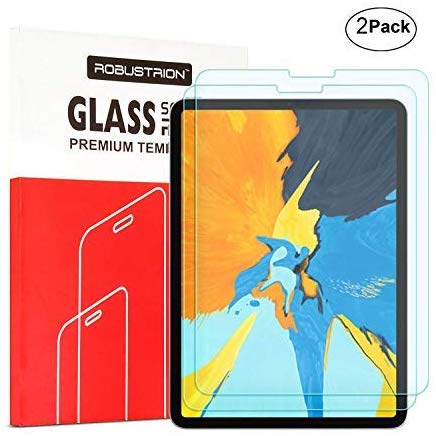 Robustrion Pack of 2 Anti-Scratch & Smudge Proof Tempered Glass Screen Protector for iPad Pro 11 inch 2018
