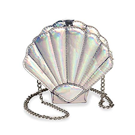 Wink Mermaid in Oyster Shell Round Flask 10 Fl Oz