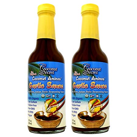 Coconut Secret Coconut Aminos Sauce Garlic 10 oz (2 Pack)