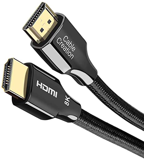 8K HDMI Cable 3.3ft, CableCreation 8K HDMI Ultra HD High Speed 48Gbps Cable,8K 60Hz, Dolby Vision, HDCP 2.2,4:4:4 HDR, eARC, Compatible with QLED TV, Roku TV, VIZIO TV, Nintendo Switch, Xbox One, PS4,PS5
