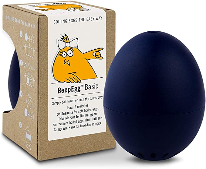 Brainstream BeepEgg Basic, Night Blue, Singing and Floating Egg Timer, Cook Perfect Soft, Medium or Hard Boiled Eggs To Your Favorite Tunes