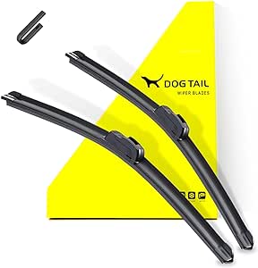 Wiper Blade for My Car,Dog Tail 26""   22"" Premium All-Season Front Windshield Wiper Blades (Set of 2), DT-26 22-FBA