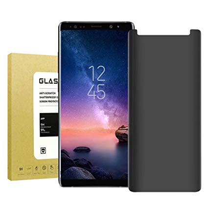 for Galaxy Note 9 Privacy Anti-Spy Tempered Glass Screen Protector,Kylatix[Full Coverage][9H Hardness][Case Friendly][3D Touch][Anti-Scratch] Tempered Glass Screen Protector for Samsung Galaxy Note 9