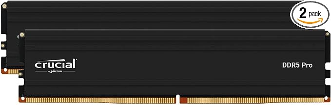 Crucial Pro RAM 48GB Kit (2x24GB) DDR5 6000MT/s (or 5600MT/s or 5200MT/s or 4800MT/s) Desktop Memory CP2K24G60C48U5