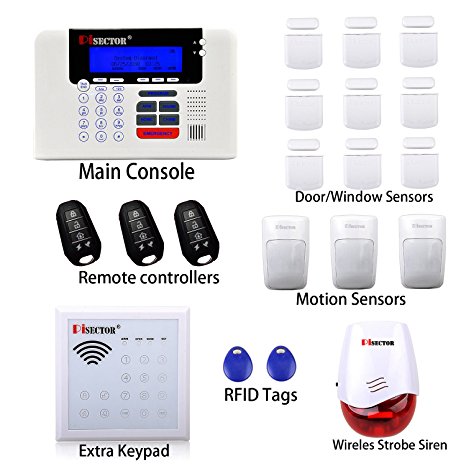 PiSECTOR 3G/4G Cellular & Landline All in one Wireless Security Alarm System DIY kit with Dual Network for Simultaneous Double Protection GS08-M20