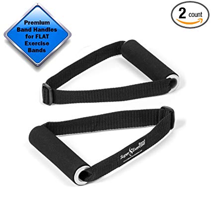 Super Exercise Band 7 Ft. Long Latex Free Resistance Bands. Your Home Gym Fitness Kit for Strength Training, Physical Therapy, Yoga, Pilates, Chair Workouts. You choose Light, Medium or Heavy.