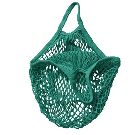 C-Pioneer Large Cotton Net Shopping Bag Reusable Grocery Bags Ecology Produce Bag (Light Green)