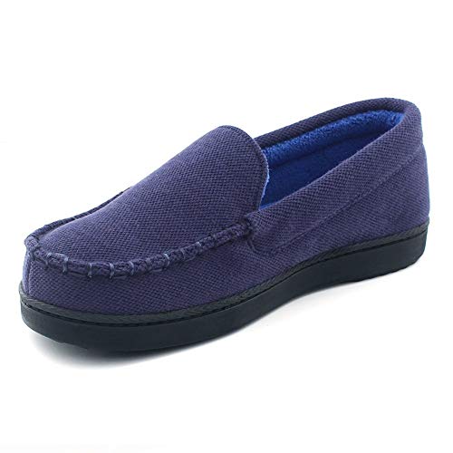Cozy Niche Women's Moccasin Slippers, Anti-Slip House Shoes, Indoor Outdoor Rubber Sole Loafers